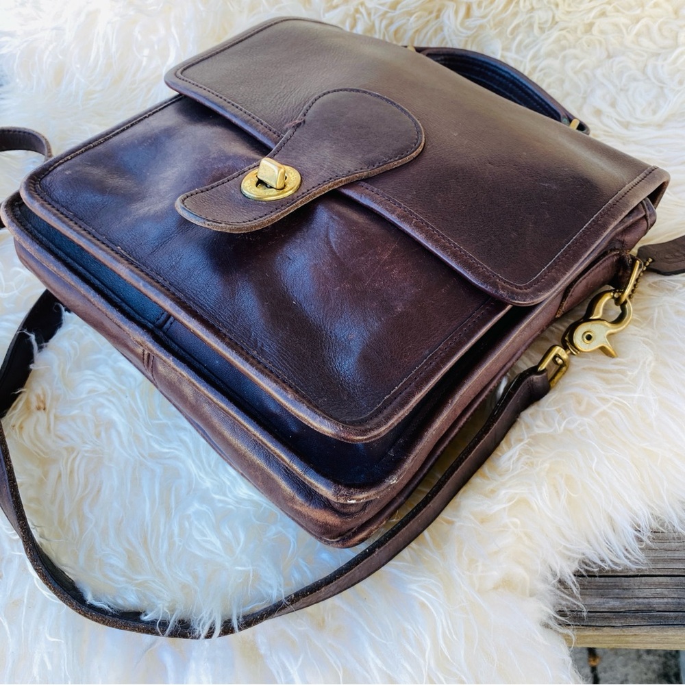 COACH station bag 5170 crossbody chocolate brown leather - Picture 7 of 15